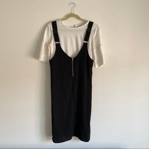 2 Piece shirt and pinafore dress